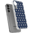 Blue and Cream Polka Dots Galaxy S24 Plus Clear Case